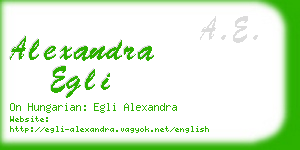 alexandra egli business card